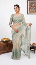 Designer Krush Sea Green Saree