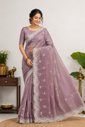 Designer Tissue Onion Pink Saree
