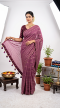 Designer Dupian Silk Onion Pink Saree