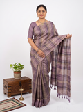 Designer Soft Tissue Purple Saree